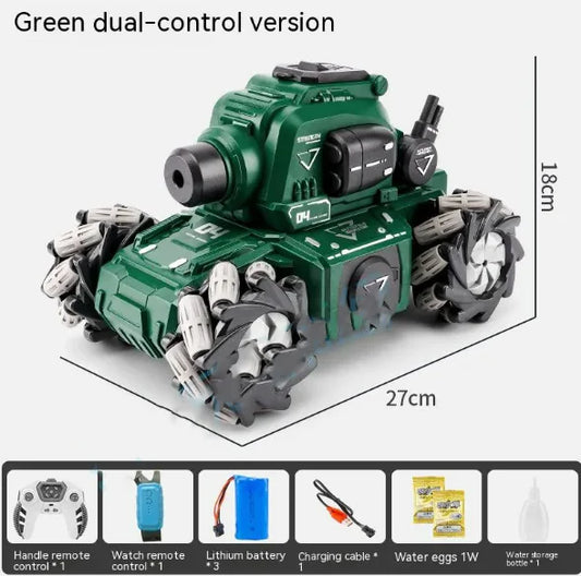 Tanque a Control Remoto con Luces y Bombas de Agua